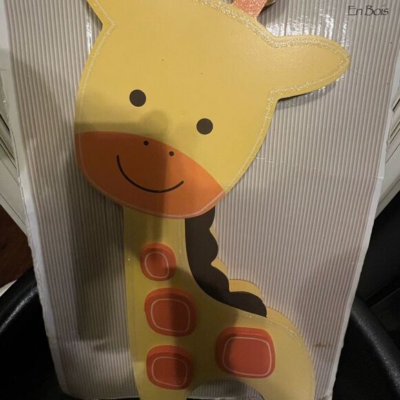 Koala Baby Wooden Nursery Giraffe Wall Decor Yellow. Dented Packaging - Picture 1 of 5